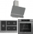 Ferre Flowart Gri Ankastre Set BL138 + QBL62CPR + D082