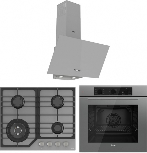 Ferre Flowart Gri Ankastre Set NT 028 + QBL62CPR + D088