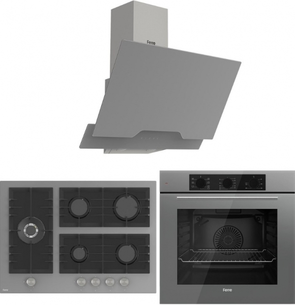 Ferre Flowart Gri Ankastre Set BL138 + QBL62CPR + D065