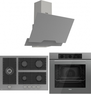 Ferre Flowart Gri Ankastre Set BL138 + QBL62CPR + D065