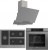 Ferre Flowart Gri Ankastre Set BL138 + QBL62CPR + D065