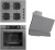 Ferre Steamart SS Gri Ankastre Set SS208 + XE64CPR + D081