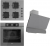 Ferre Fryart Basic SS Gri Ankastre Set SS208 + QXE62CPR + D082