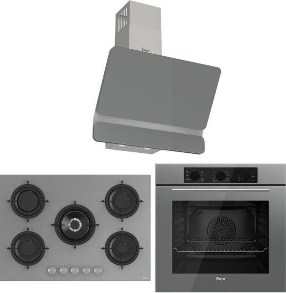 Ferre Rs Serisi Gri Ankastre Set RS038 + QBL62CPR + D082
