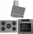 Ferre Rs Serisi Gri Ankastre Set RS038 + QBL62CPR + D082