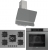 Ferre Ss Serisi Gri Ankastre Set SS038 + QBL62CPR + D082