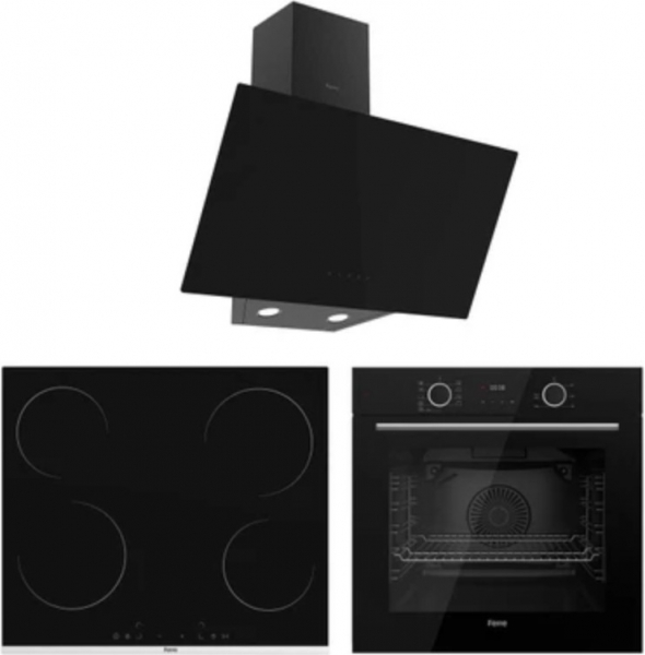 Ferre Fryart Smart Plus Siyah Ankastre Set MS261 + XE63CS + D077