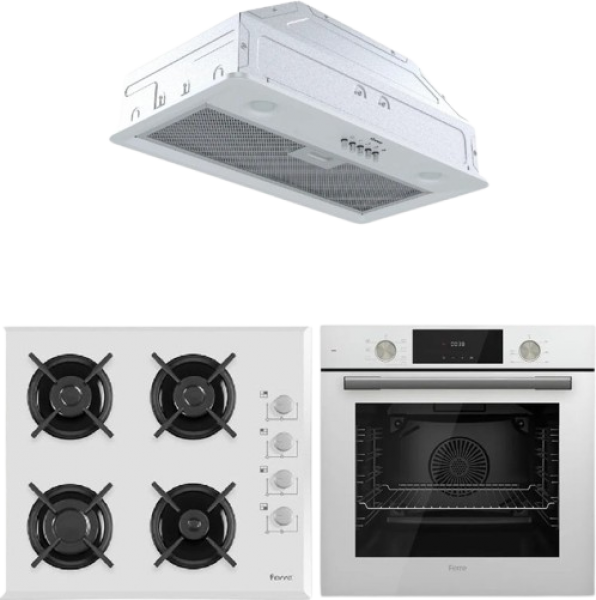 Ferre Gline Beyaz Ankastre Set B 1140 CE + QMS63CB + D051