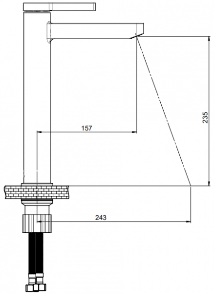 GPD Gildo MSL165-K-S Lavabo Bataryası (Siyah / Krom)