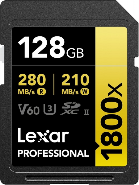 Lexar Professional 1800x Gold Series SD (128 GB)
