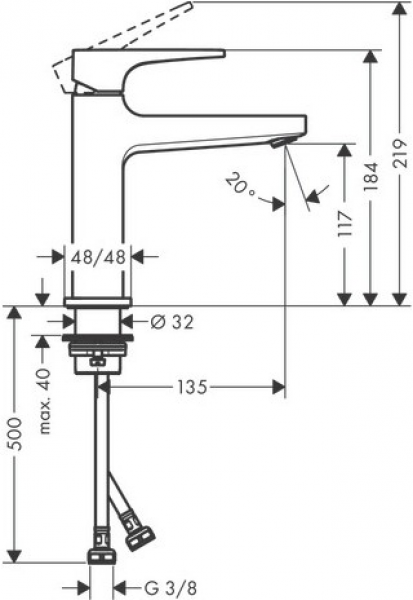 Hansgrohe Metropol 32507990 Lavabo Bataryası (Altın)