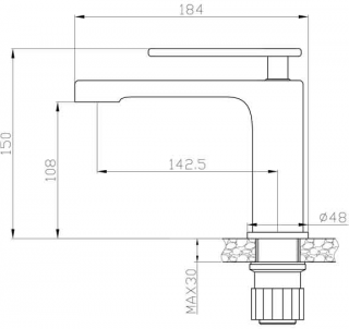 Newarc Zeta 671525 Lavabo Bataryası