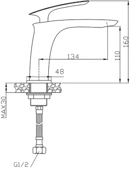 Newarc Slim 121521 Lavabo Bataryası