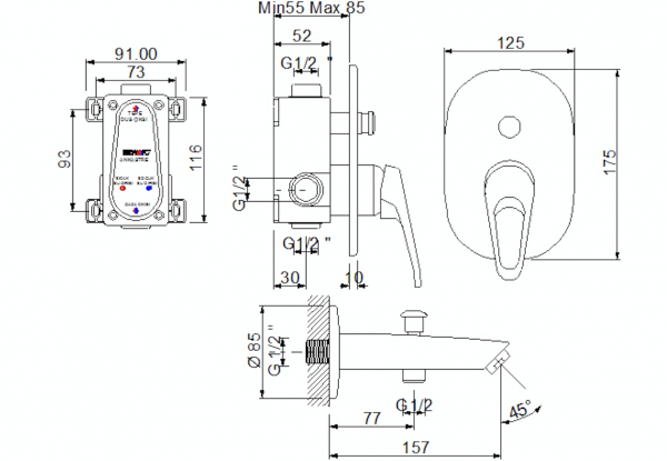 Newarc Smart 142131 Banyo Bataryası