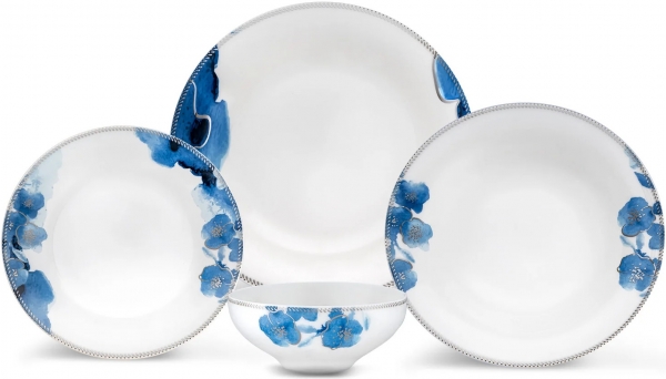 Jumbo Blue Garden 24 Parça Yemek Takımı
