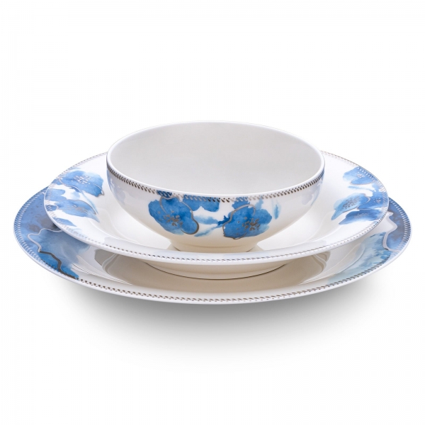 Jumbo Blue Garden 24 Parça Yemek Takımı