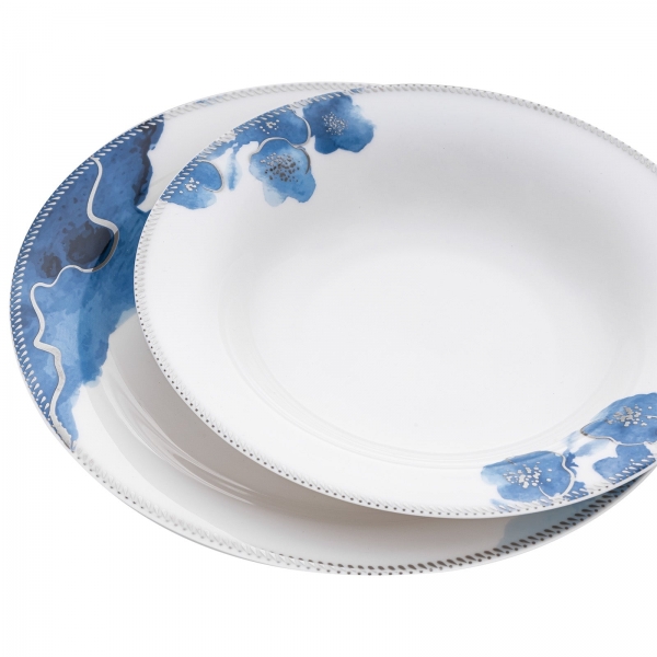 Jumbo Blue Garden 24 Parça Yemek Takımı
