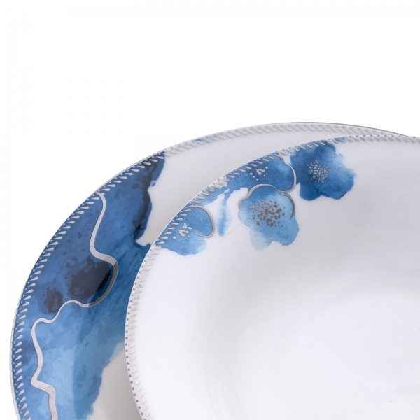 Jumbo Blue Garden 24 Parça Yemek Takımı