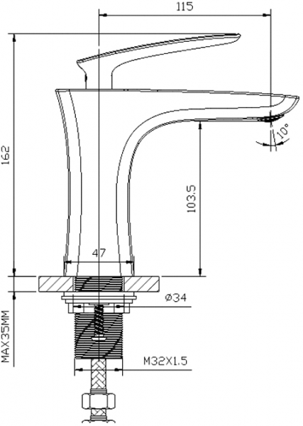 Newarc Life 981528 Lavabo Bataryası